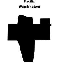 Pacific (Washington) blank outline map