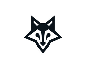 Simple fox graphic logo in clean style