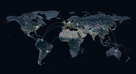 Global Network Connections: A Visualization of Worldwide Interconnectivity