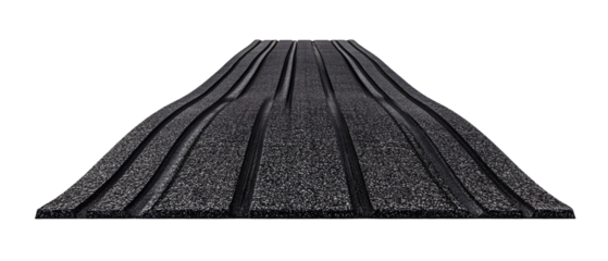 A textured surface resembling a ramp or track, designed for traction and stability.