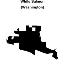 White Salmon (Washington) blank outline map