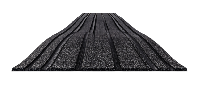 A textured surface resembling a ramp or track, designed for traction and stability.