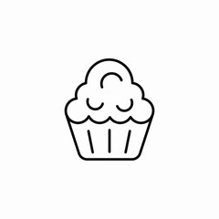cupcake sweet icon sign vector