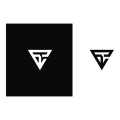 Abstract triangle logo design on black and white background