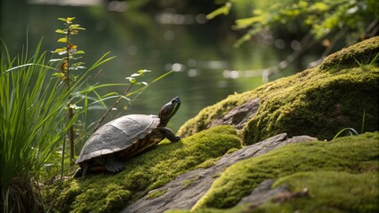 Obraz premium turtle, sharp and realistic, Photo, Natural light.