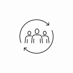 team sync icon sign vector