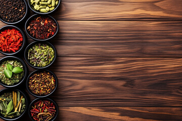 Various Traditional Chinese Herbal Medicine Ingredients Displayed as Background Concept