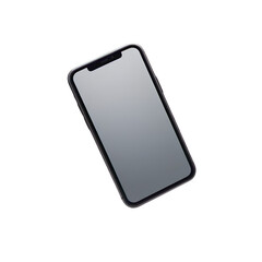 Modern Smartphone Floating Isolated on White Background