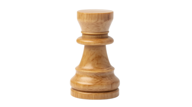 Crafted wooden pawn stands tall, showcasing masterful design and a connection to the timeless game of strategy and skill played across generations.