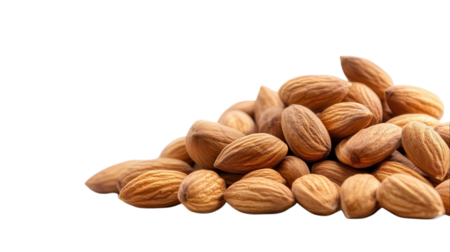 Nuts scattered artistically on a smooth surface, emanating a sense of earthy richness and natural beauty in a minimalist arrangement.