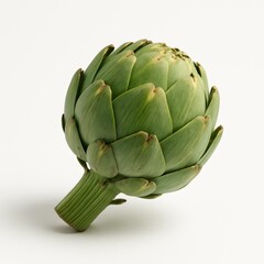 Fototapeta premium Studio photo of fresh artichoke, isolated on white background.