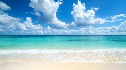 Fototapeta premium Panoramic beach view in Ishigaki Island with turquoise water