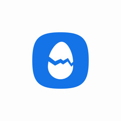 broken egg icon sign vector
