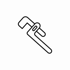 adjustable wrench icon sign vector