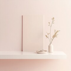 Modern product mockup on pastel background, minimalist design, blank space for text, soft light, 8K HD details, corporate aesthetic neutral tones.