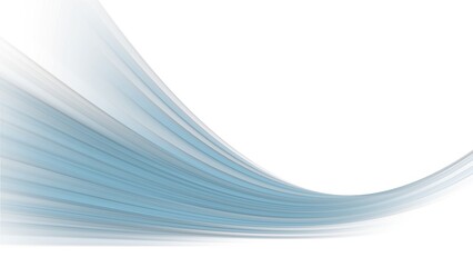 Elegant abstract light blue wave flowing across a clean white background, creating a blur modern, minimal, and dynamic visual perfect for design or presentation use with copy space