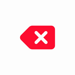 Obraz premium delete button icon sign vector