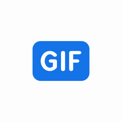 gif file icon sign vector