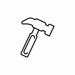 hammer tool icon sign vector