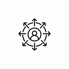 personal network expansion icon sign vector