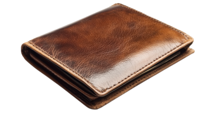 Elegant brown leather wallet resting on a smooth surface, showcasing its craftsmanship and timeless design, perfect for everyday use or a stylish gift option.