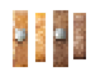 Isolated pixel art texture of leather strap holders.