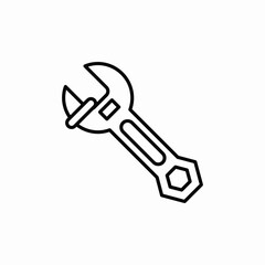 tool wrench icon sign vector