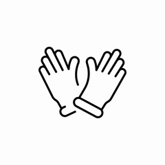 work gloves icon sign vector