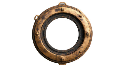 Vintage porthole reveal hints at adventures deep under the sea in a charming coastal setting, evoking a sense of discovery and nostalgia.