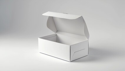 open mailing box with wrapping paper mock up 