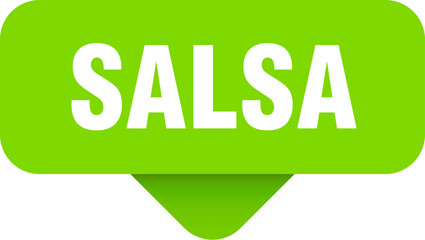 salsa sticker. salsa sign on transparent background