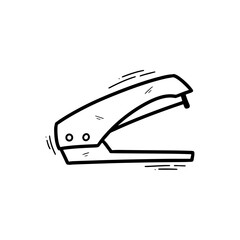 Hand Drawn Stapler Illustration. Doodle Vector. Isolated on White Background - EPS 10 Vector