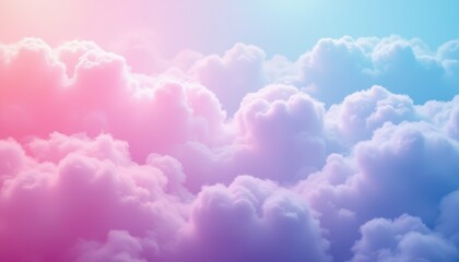 Fototapeta premium Breathtaking sunset cloudscape, pink and blue hues paint the vast expanse of sky