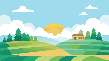 Obraz premium Cel Shaded Jungle Waterfall Stylized Graphics