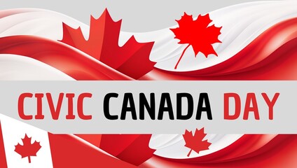 Canada Civic Day, featuring the Canadian maple leaf and national colors, embodies the spirit of unity and national pride in Canada. Ideal for posters, social media, and greeting cards.