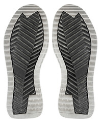 Isolated photo of gray colored rubber shoe protector on white background.