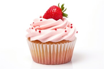 Strawberry cupcake dessert cream.