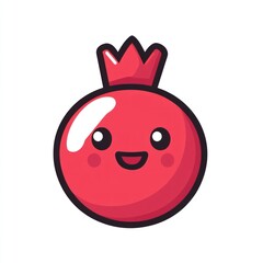 Obraz premium Cute cartoon pomegranate