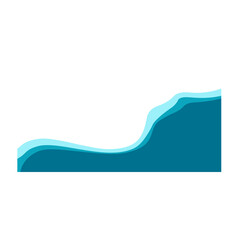 Wavy frame border. Abstract wave border with blue and turquoise. Vector illustration.