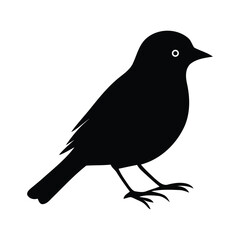 Obraz premium Simple bird silhouette vector illustration.
