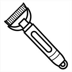 Shaver tool line art illustration isolated on white background