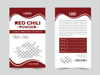 Red Chili Powder Pouch Vector Design Template