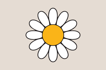 Simple Daisy Flower Vector Icon