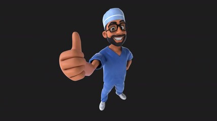 Fun 3D Cartoon Scrubs Animation (with Alpha Channel)