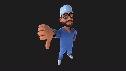 Fun 3D Cartoon Scrubs Animation (with Alpha Channel)