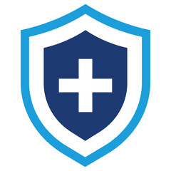 Immune system vector icon logo Medical prevention human germ. Healthy shield