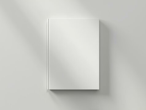 Blank book cover mockup layout design with shadows for branding. Vector illustration,livre, couverture, affaires, blanc, 
