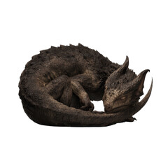 Sleeping Baby Dragon Figurine - Fantasy Creature Model