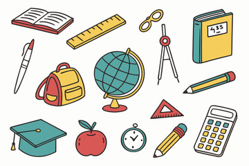 school-vectors pencil backpack chalkbo