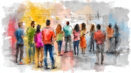 Vibrant gathering, diverse crowd connects in a shared moment of unity and collective spirit
